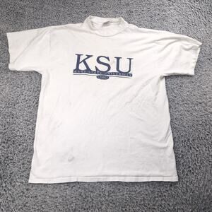 Vintage Kent State Golden Flashes Shirt Men Extra Large White NCAA Graphic Tee